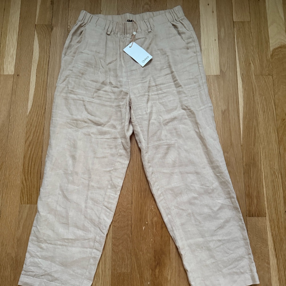 NWT Quince 100% European Linen Pants - Driftwood